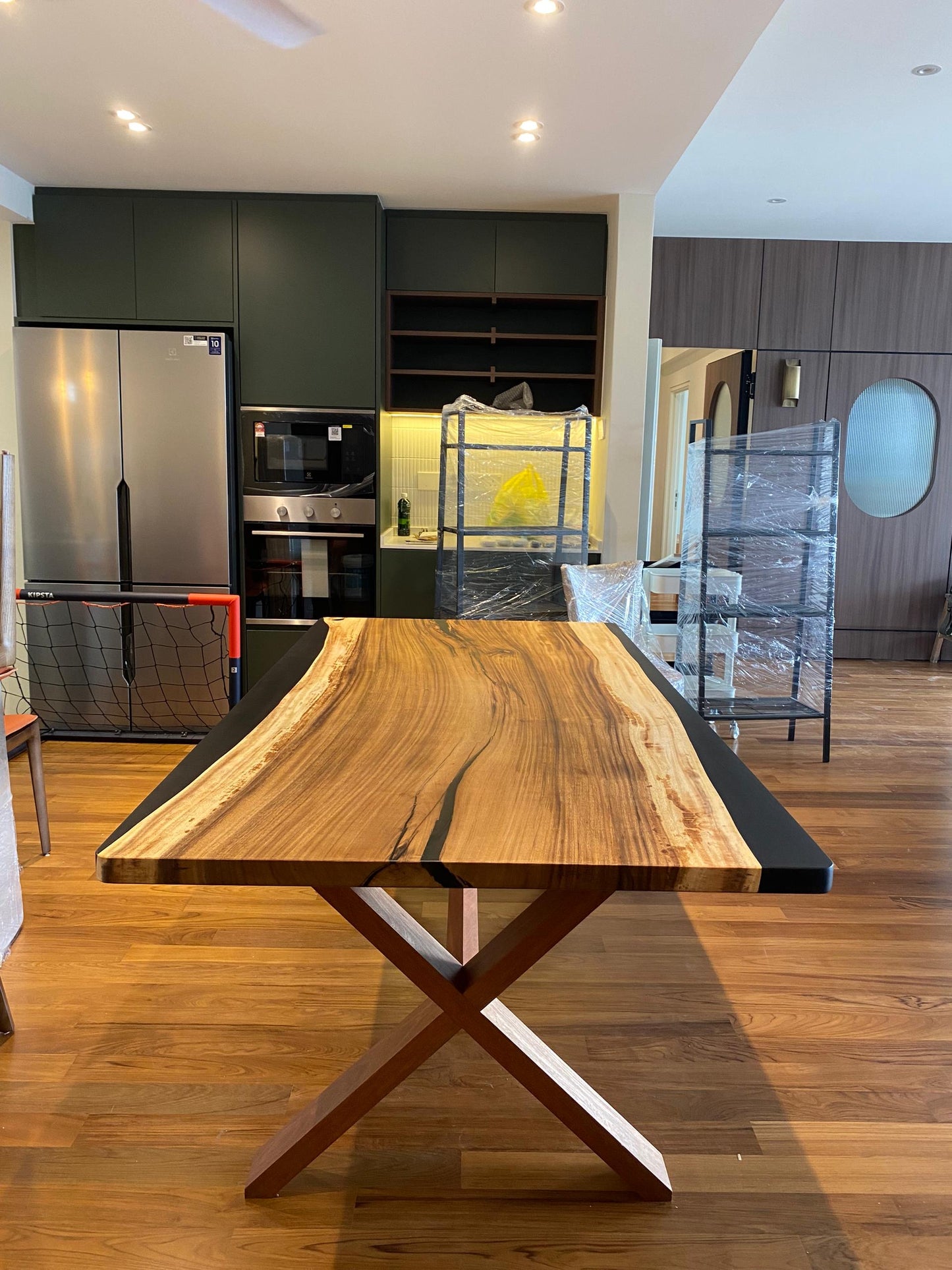 Resin-Cast Slab Dining Table