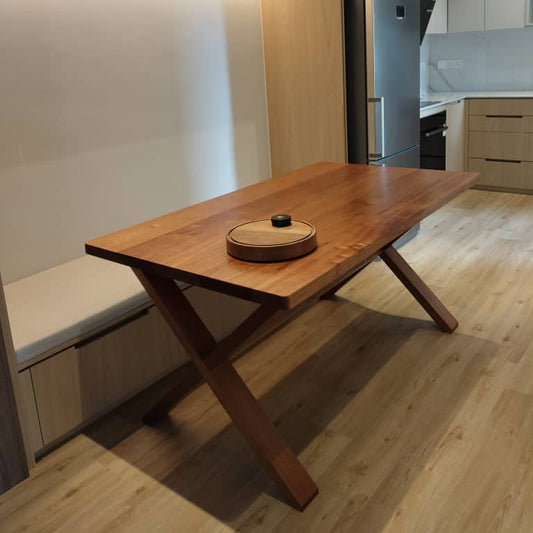 Robson Solid Wood Top Dining Table Sango Wood Co Custom Malaysia