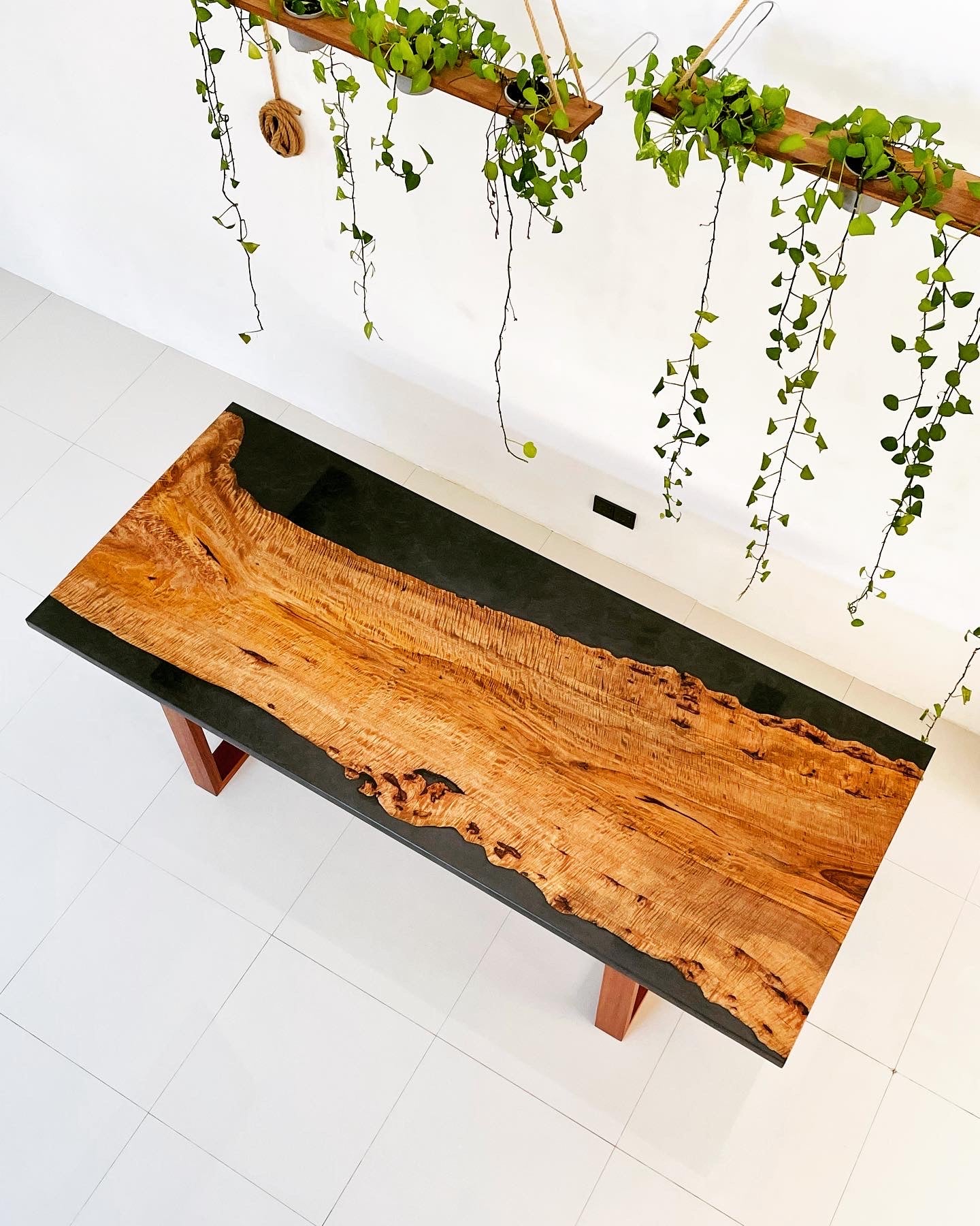 Resin-Cast Slab Dining Table