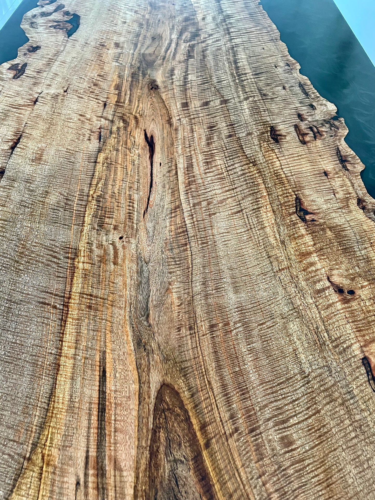 Resin-Cast Slab Dining Table
