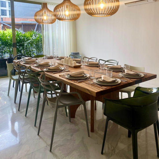 12 seater resin cast Raintree Slab Sango Wood Co. Malaysia