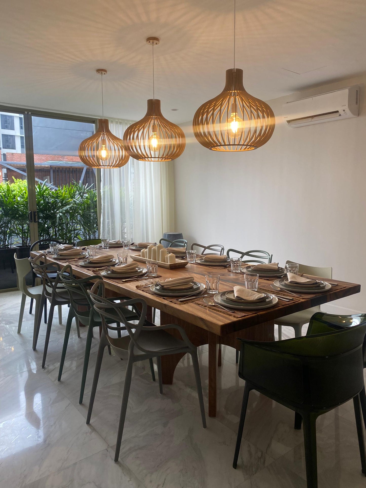 Resin-Cast Slab Dining Table
