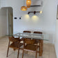Cambie Dining Table with Tempered Glass Top Solid Wood Sango Wood Co. Malaysia