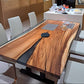 Custom Sango Wood Co Resin Cast Slab Wood Dining Table