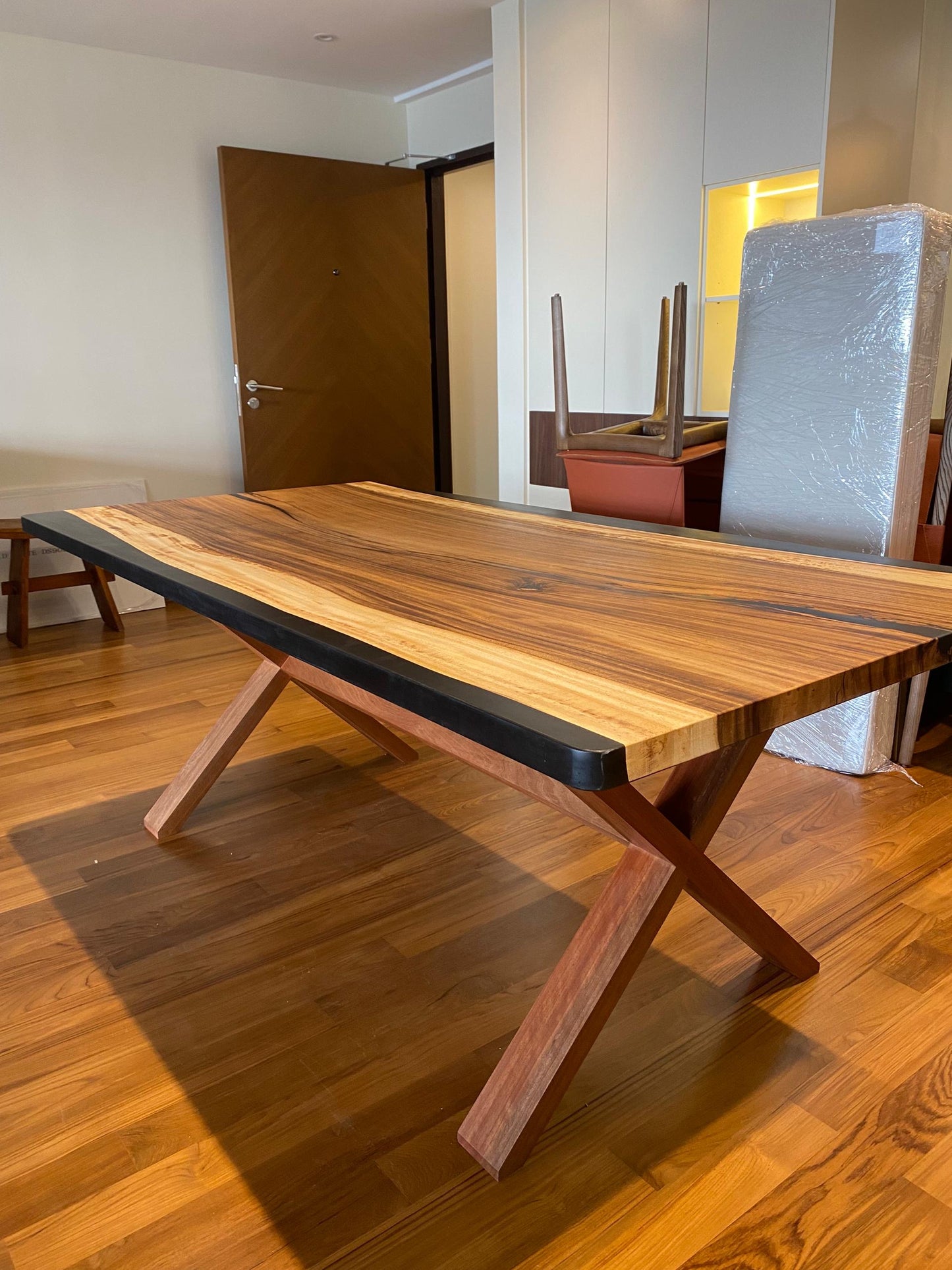 Resin-Cast Slab Dining Table