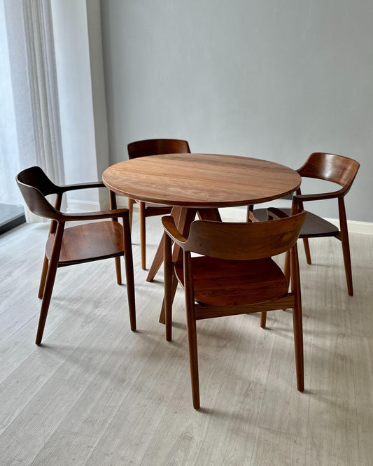 Jericho Solid Nyatoh Wood Top Dining Table Sango Wood Co. Malaysia