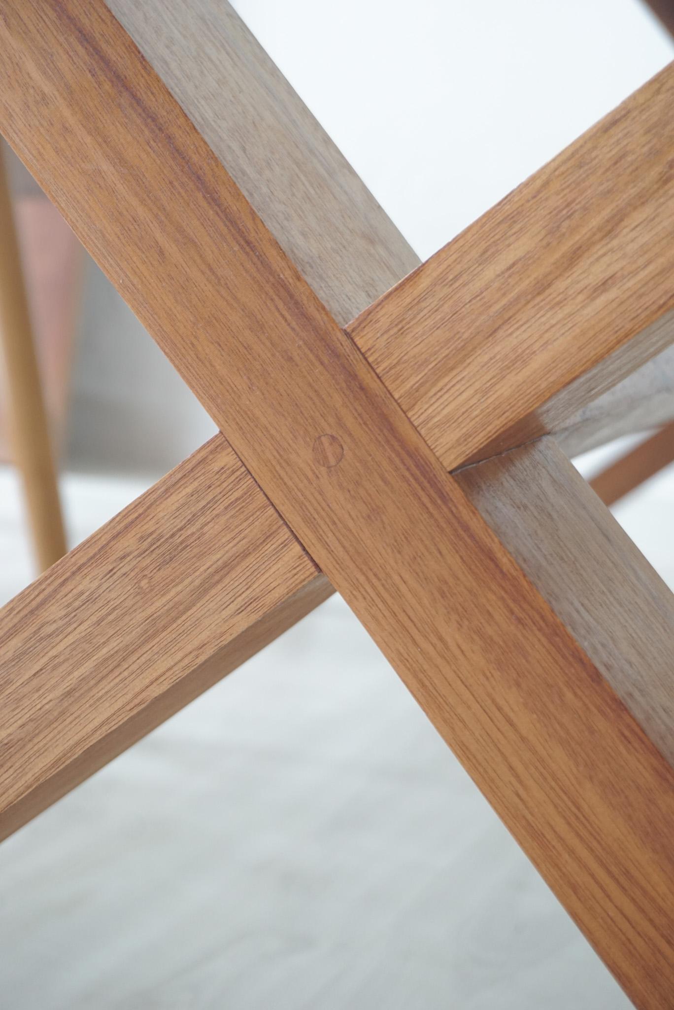 Robson Solid Nyatoh Wood Tempered Glass Top Dining Table Sango Wood Co. Malaysia