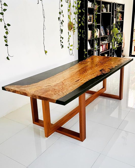 Resin-Cast Slab Dining Table